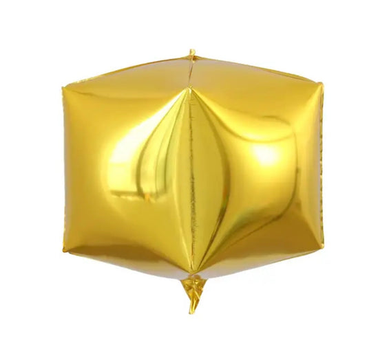 16” Gold Cube Foil Balloon (PACK of 3)