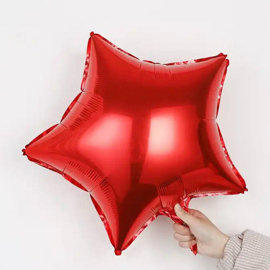 18" Red Foil Solid Star (PACK of 3)