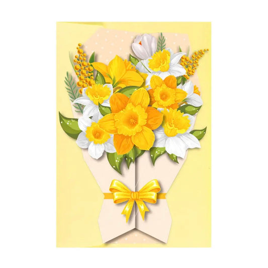 Flower Bouquet PostCard Yellow