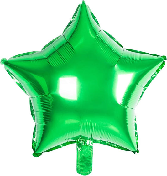 18" Green Foil Solid Star (PACK of 3)