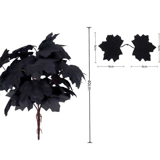Artificial Maple Leaf Branch Black