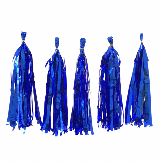 DIY Shiny Tassel Garland BLUE