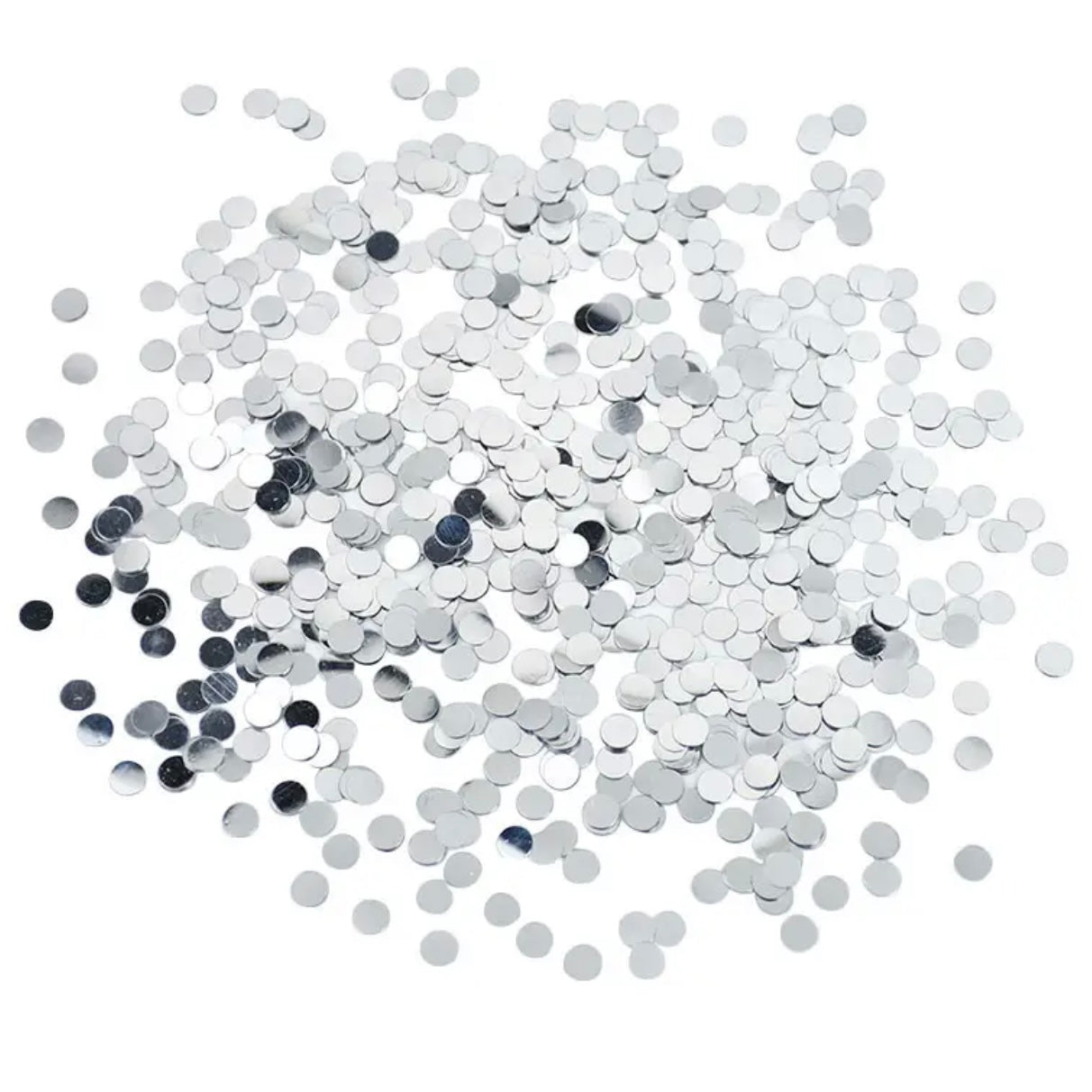 1cm Foil Confetti Dots Silver (23 gr)