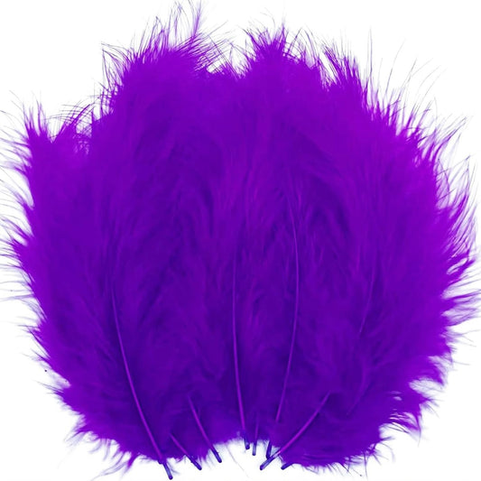 Purple Natural Goose Feathers 100 pcs 2-5 inch