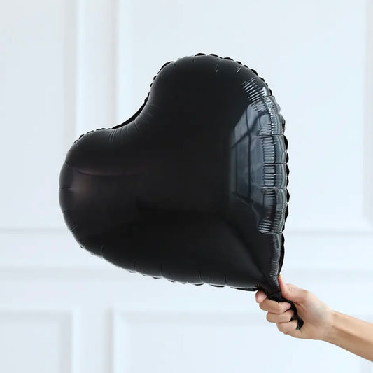 18" Black Solid Heart (PACK of 3)