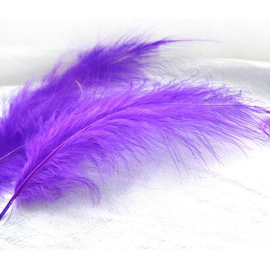 Purple Natural Goose Feathers 100 pcs 2-5 inch