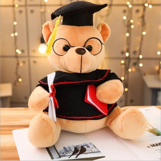 Graduation Teddy Bear Plush Toy - BEIGE