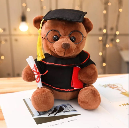 Graduation Teddy Bear Plush Toy - BROWN
