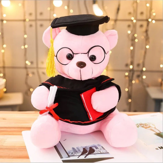 Graduation Teddy Bear Plush Toy - PINK