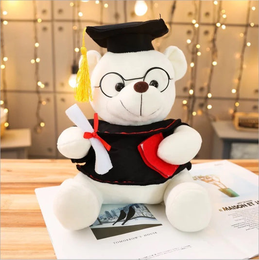 Graduation Teddy Bear Plush Toy - WHITE