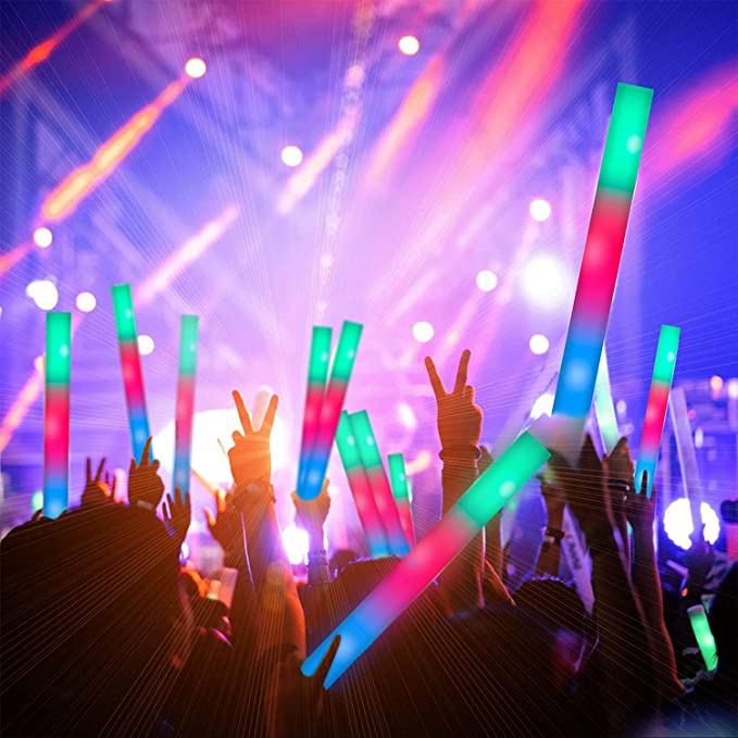 Party LED Foam Glow Sticks (12 pcs)