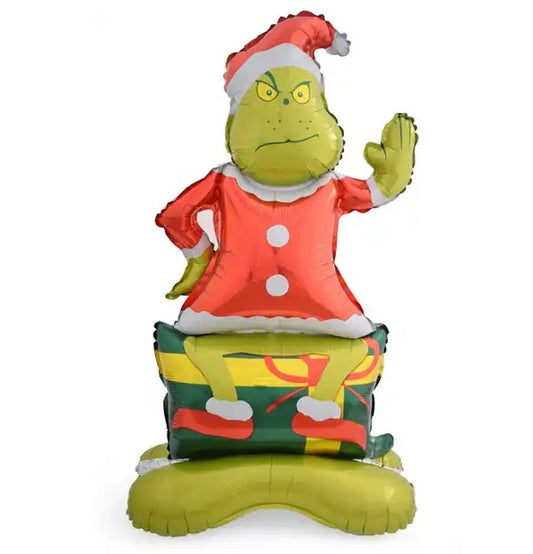 38” Grinch Foil Standing Balloon (PACK OF 3)