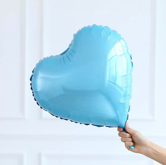 18" Light Blue Solid Heart (PACK of 3)