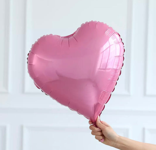 18" Pink Solid Heart (PACK of 3)