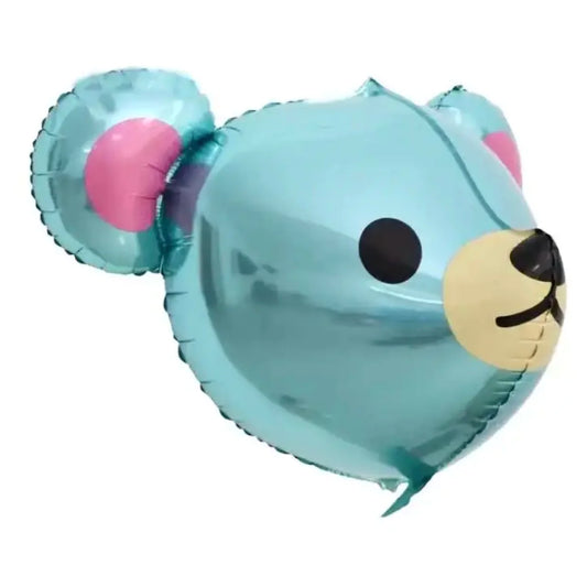 23” Teddy Bear Head Foil Balloon BLUE (PACK OF 3)