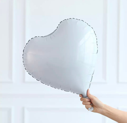 18" White Solid Heart (PACK of 3)