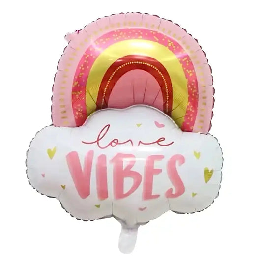 34” Love Vibes Rainbow Foil Balloon (PACK OF 3)