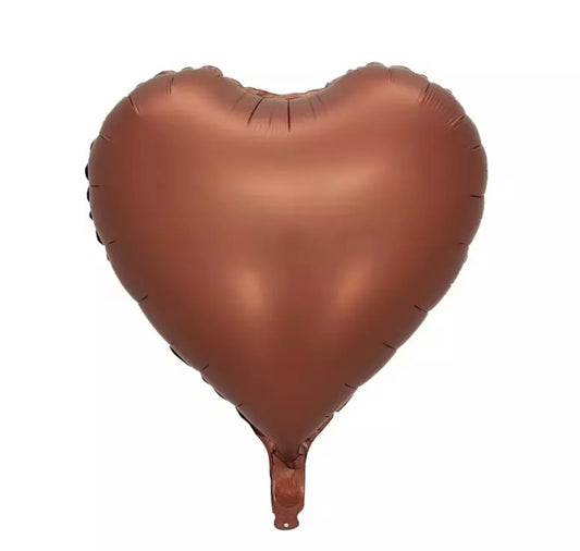 18" Chocolate Solid Heart (PACK of 3)