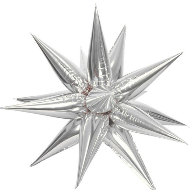 Silver Foil Burst Star SMALL