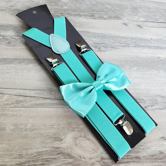 Party Suspenders with Bow Tie - TIFFANY