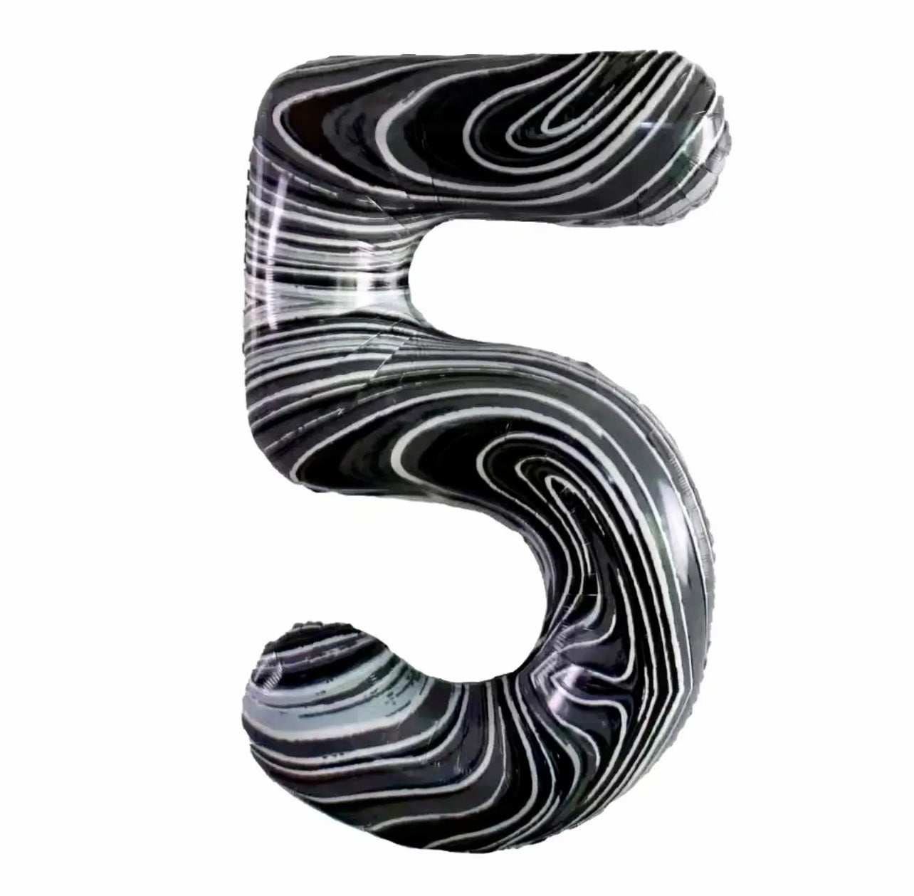 34" Marble Print Foil Number 5 (Pack of 3)