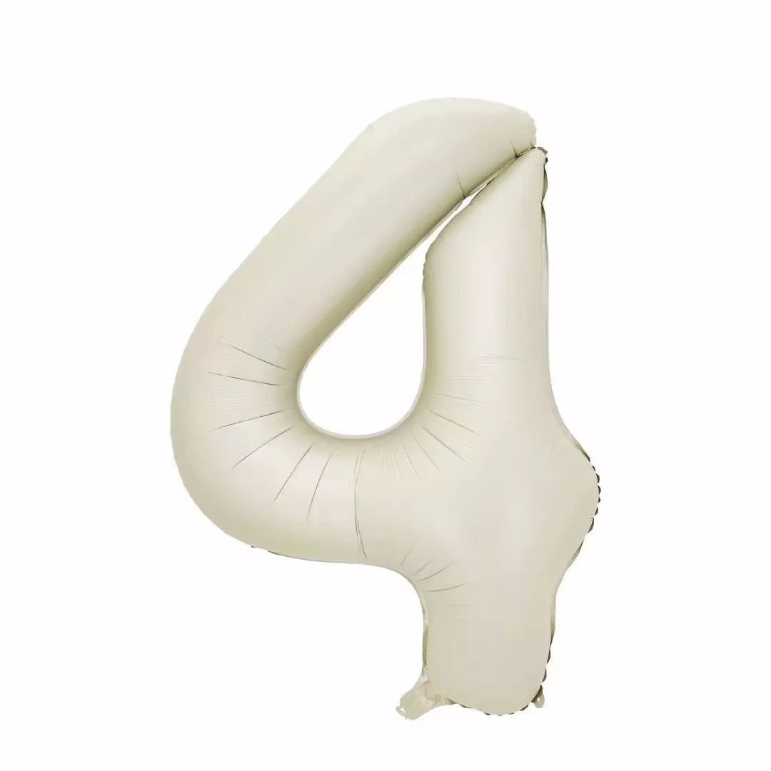 34" Champagne Matte Number 4 (Pack of 3)