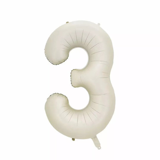 34" Champagne Matte Number 3 (Pack of 3)