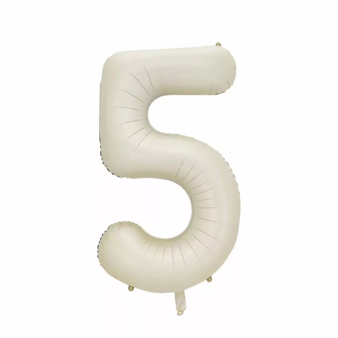 34" Champagne Matte Number 5 (Pack of 3)