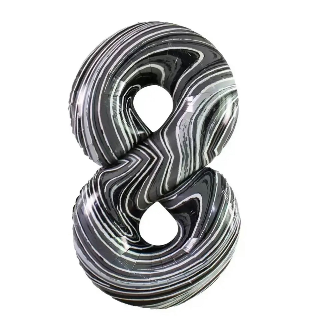 34" Marble Print Foil Number 8 (Pack of 3)