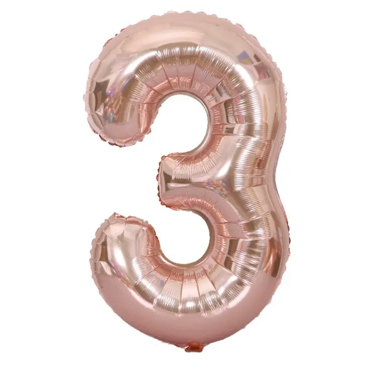 34" Rose Gold Number 3 (Pack of 3)