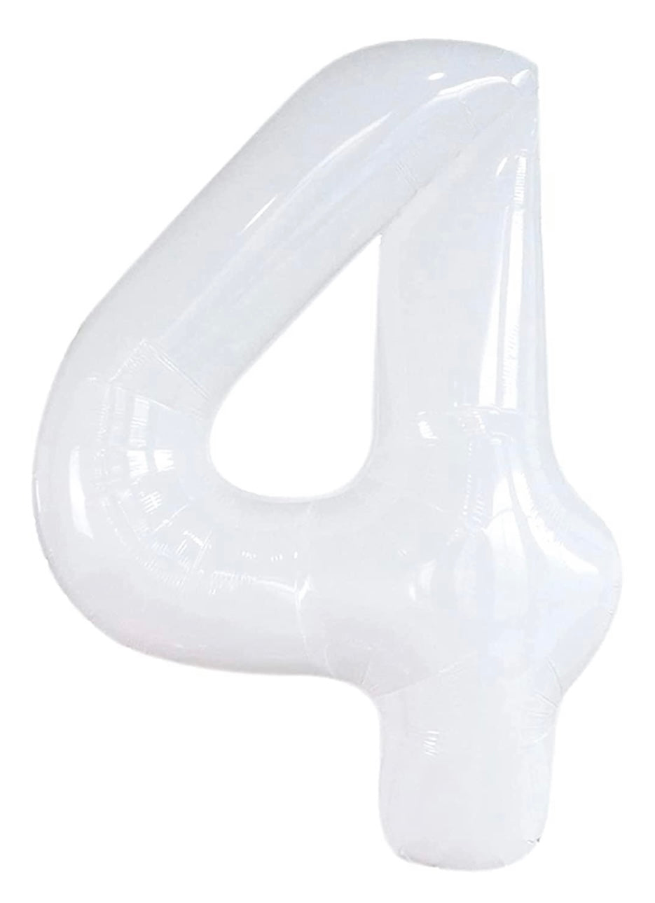 34" White Number 4 (Pack of 3)