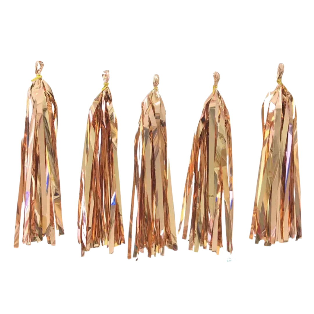 DIY Shiny Tassel Garland ROSE GOLD