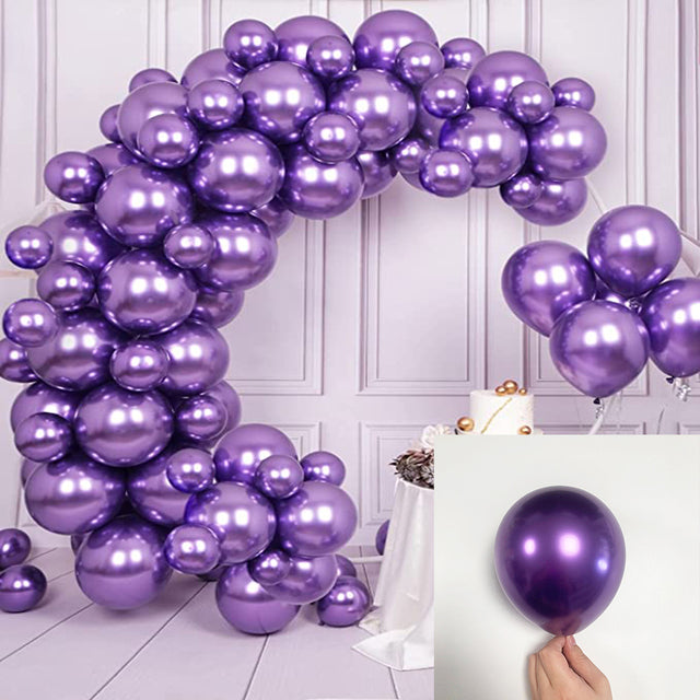 12" CHROME Round Purple (50 pcs)