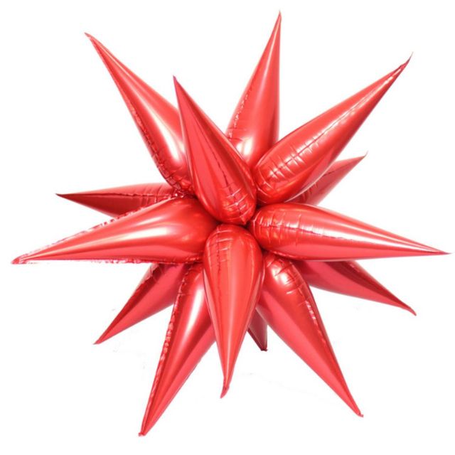 Red Foil Burst Star SMALL