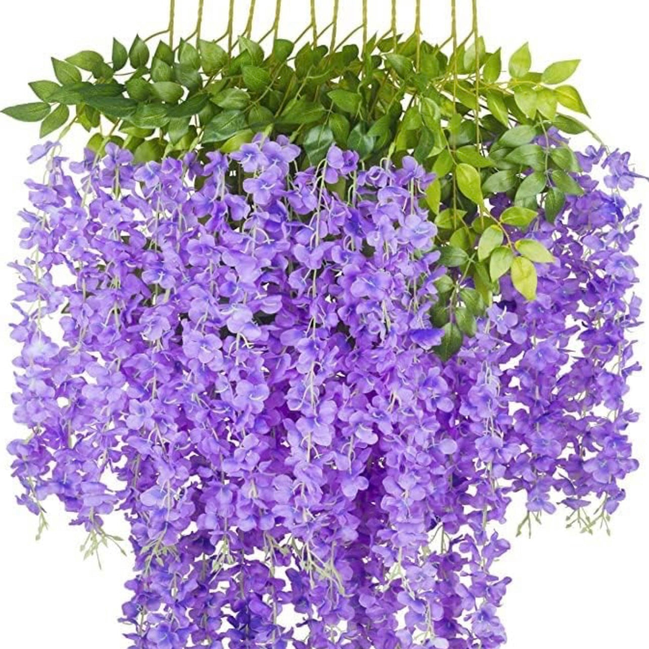 12 Pack 3.6 ft Artificial Wisteria Vine Light Purple