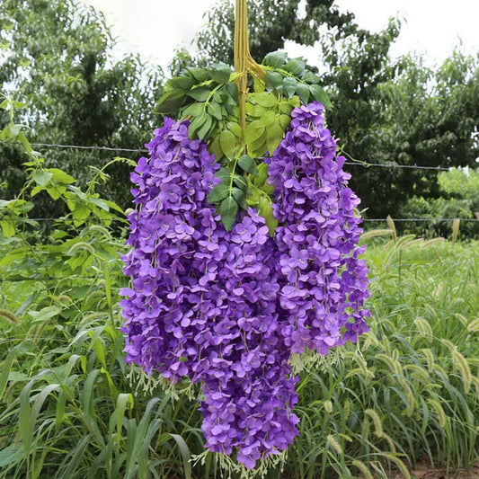 12 Pack 3.6 ft Artificial Wisteria Vine Purple