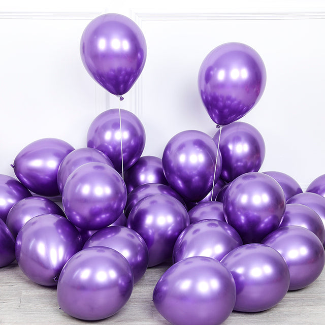 12" CHROME Round Purple (50 pcs)