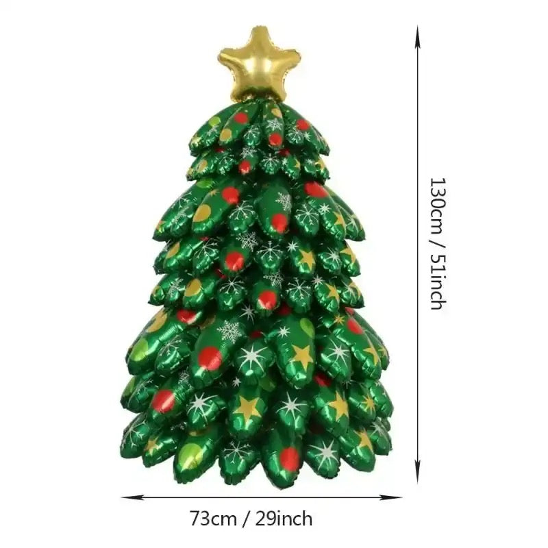 54” Christmas Tree 3D Foil Standing Balloon