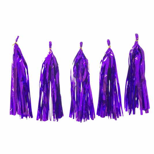 DIY Shiny Tassel Garland PURPLE