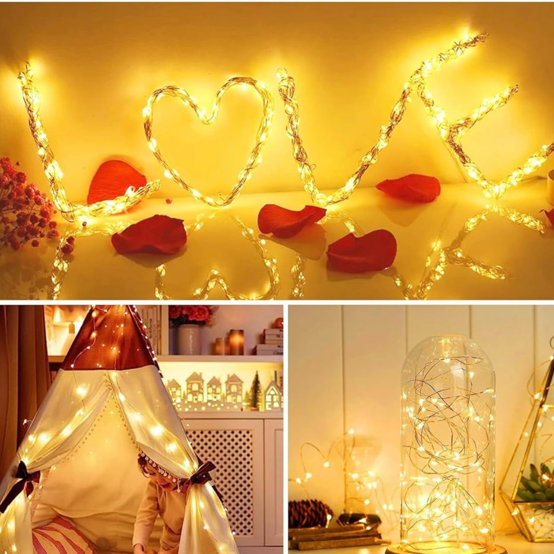 8 Pack LED Fairy Lights Battery Operated