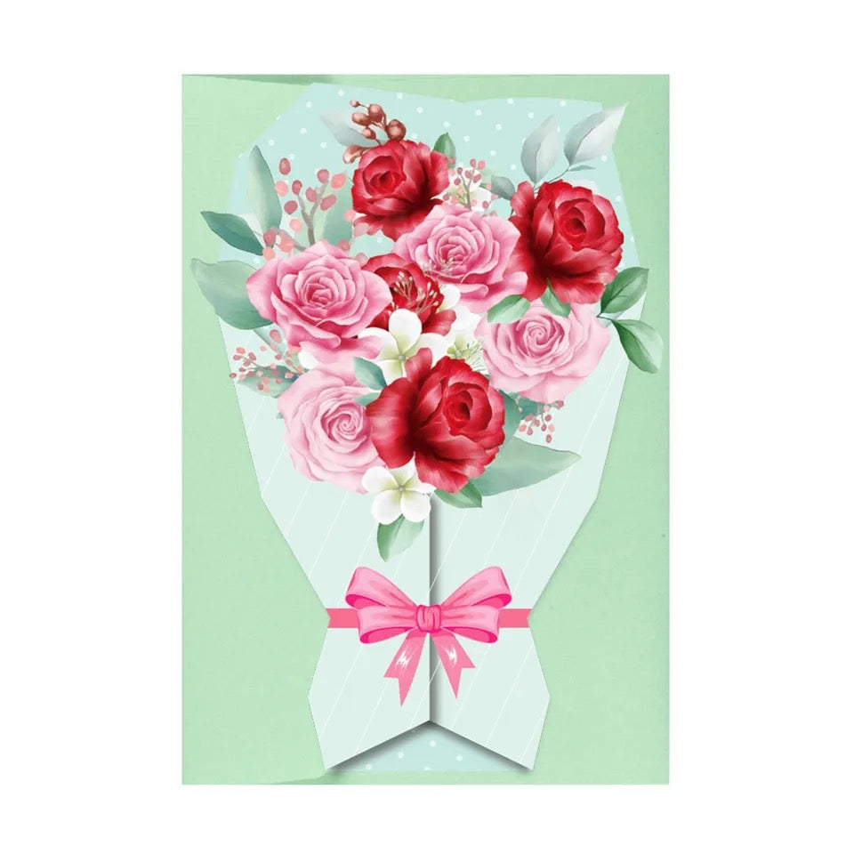 Flower Bouquet PostCard Mint