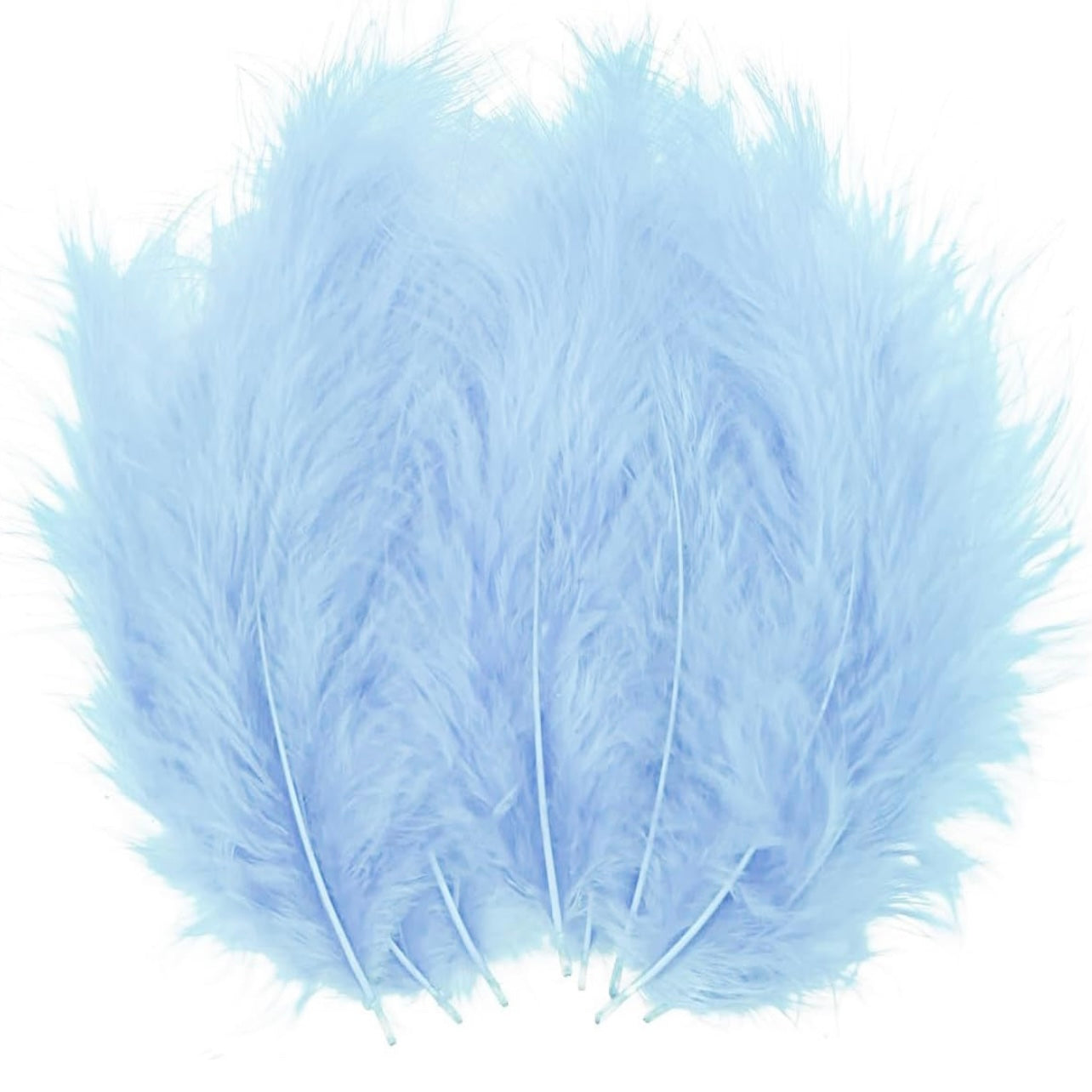 Light Blue Natural Goose Feathers 100 pcs 2-5 inch