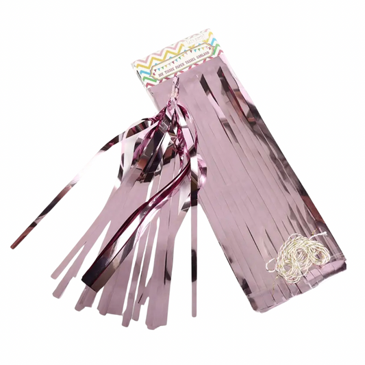 DIY Shiny Tassel Garland PINK