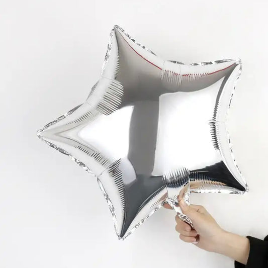 18" Silver Foil Solid Star (PACK of 3)