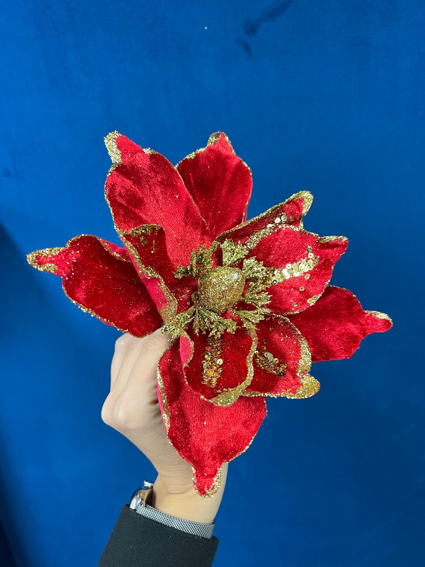 Glitter Red Poinsettia