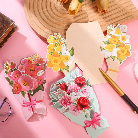 Flower Bouquet - Thank You Card