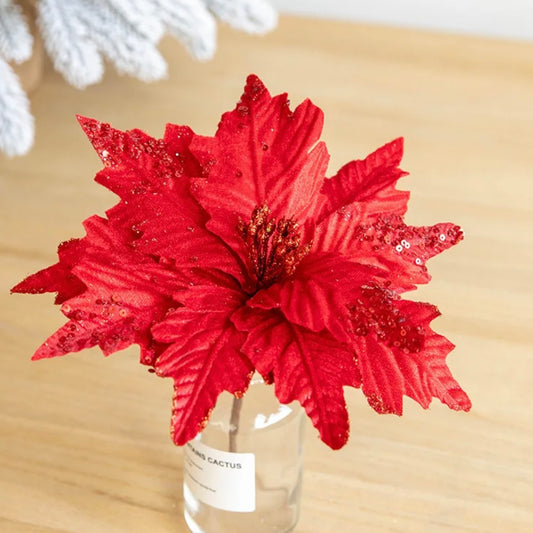 Glitter Red Poinsettia