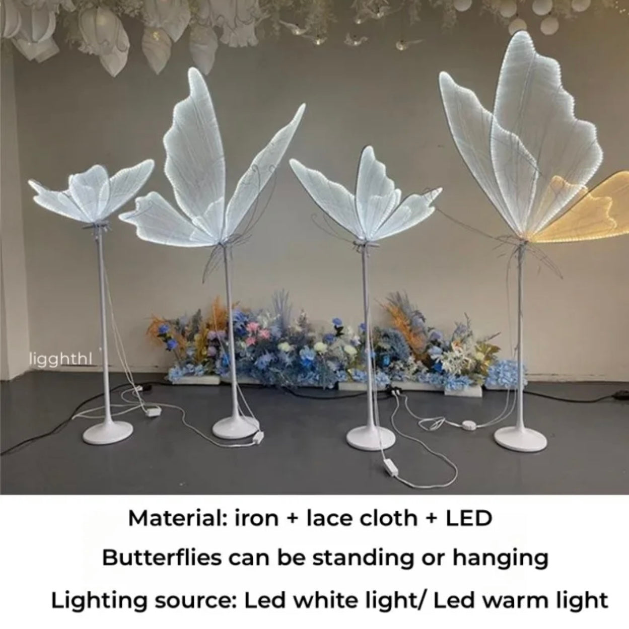 Large LED Butterfly with a Stand 60 cm