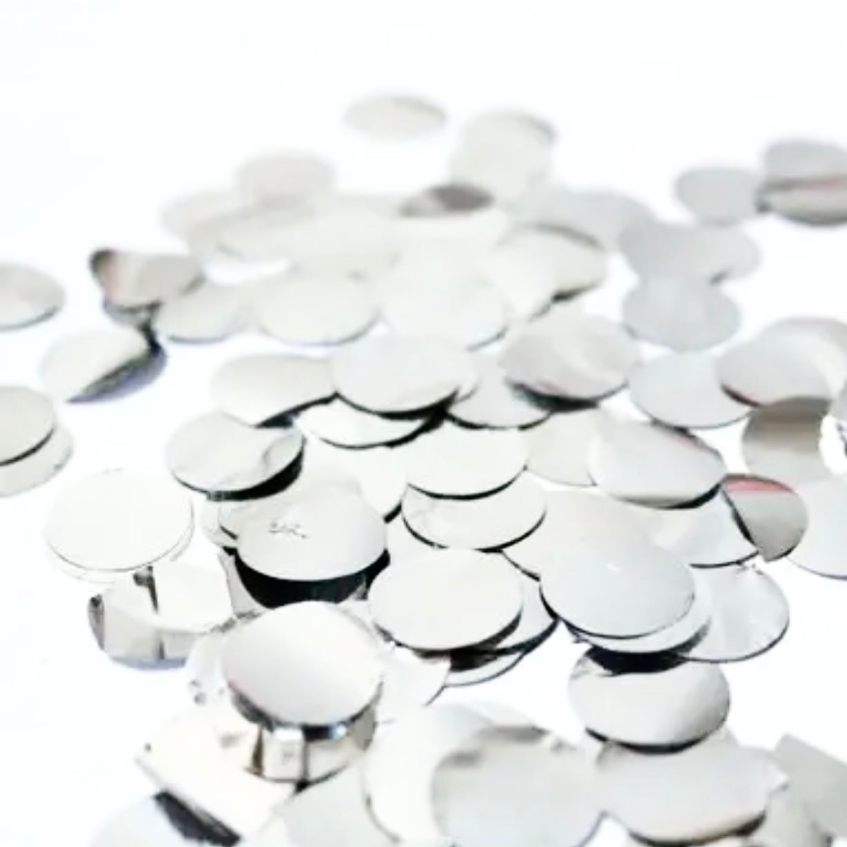 2.5 cm Foil Confetti Dots Silver (23 gr)