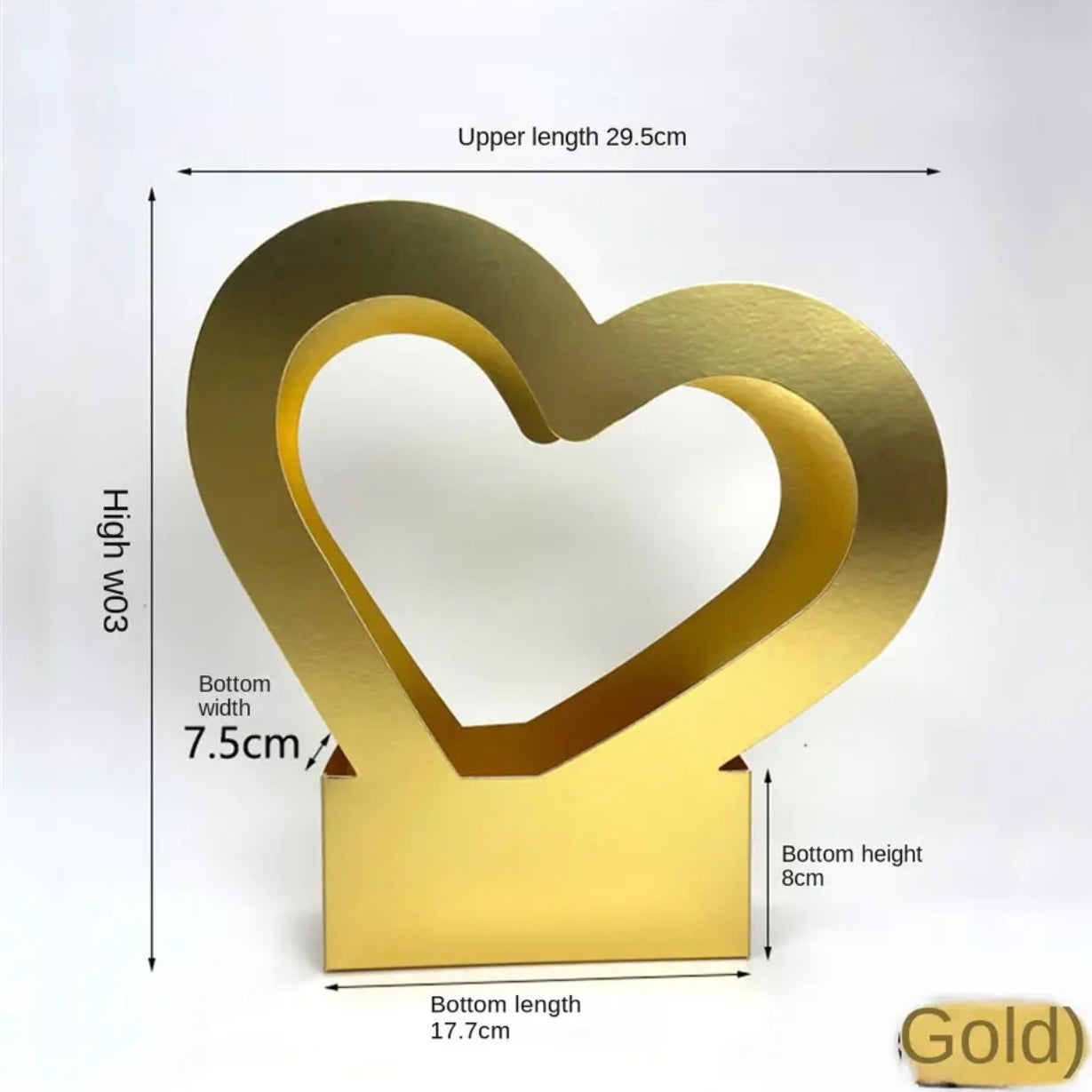 Heart Flower Box Gold